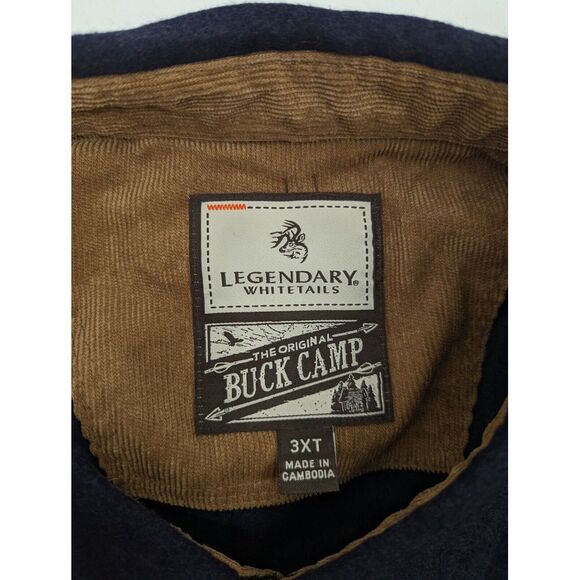 NEW Legendary Whitetails Flannel Shirt Buck Camp Button Up Men's 3XT Tall - Picture 11 of 11